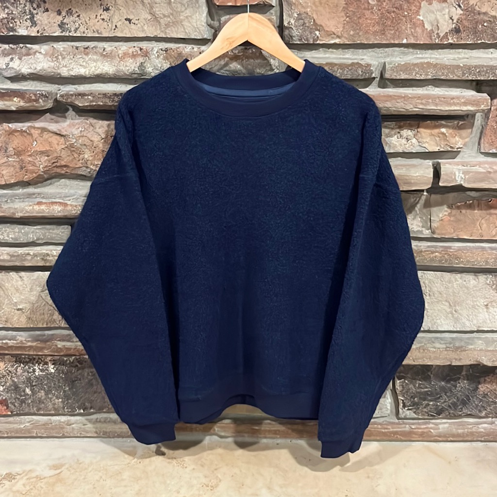 Outdoor Voices Megafleece Wool Sherpa Navy Crewneck Sweatshirt